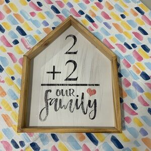 Wooden Family Sign with Heart Wall Decor from Kirklands